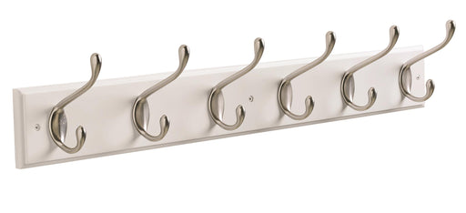 Amerock A-HR55651WS Decorative Hooks White/Silver Hook Rack - Knob Depot