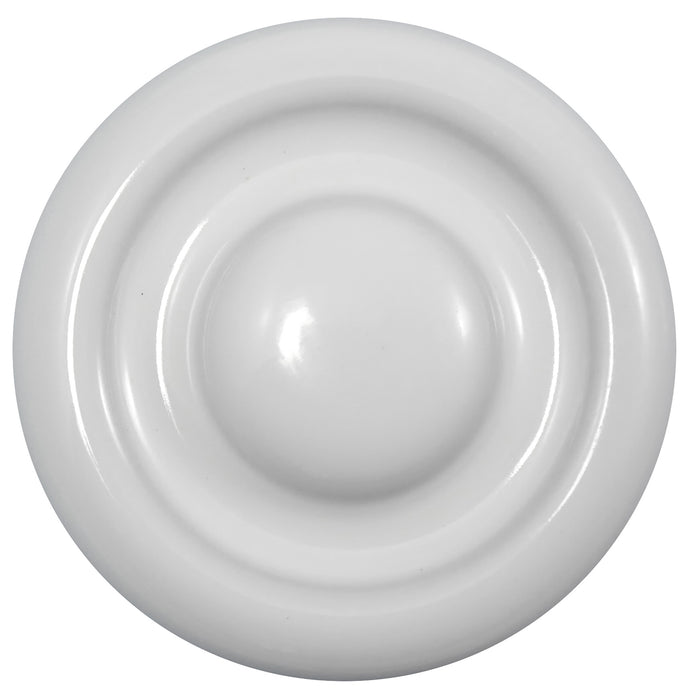 Laurey 1542 1 3/8" Porcelain Knob - Circle Impression - White