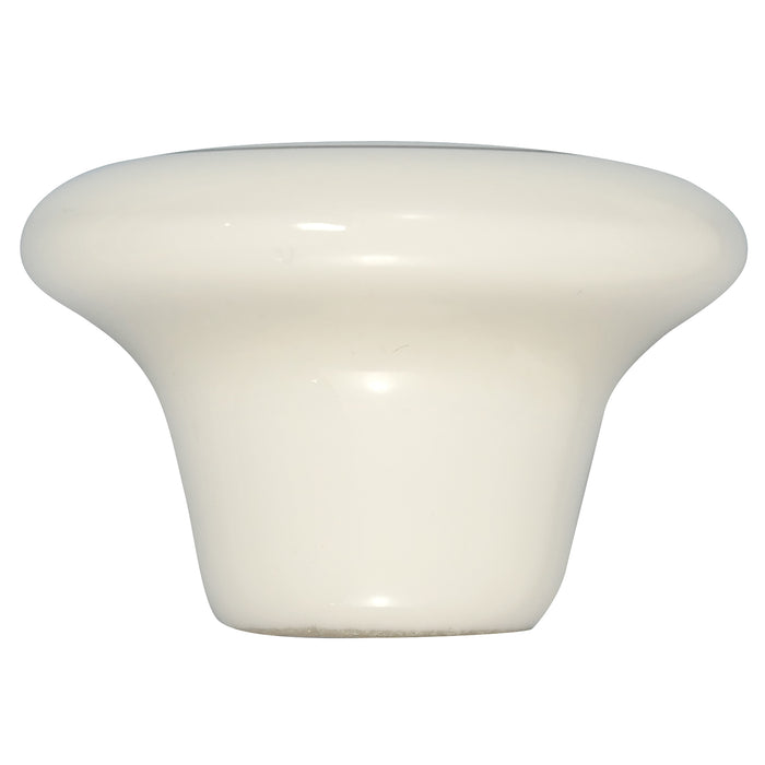 Laurey 1842 1 1/2" Porcelain Knob - White with Ring