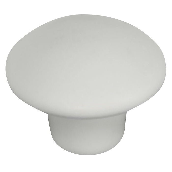 Laurey 3942 1 3/8" Ceramic Mesa Knob - White - Matte Finish