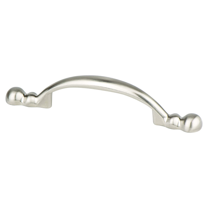 Berenson 0924-1BPN-P Traditional Advantage Four 3 inch CC Brushed Nickel Rounded End Pull - KnobDepot