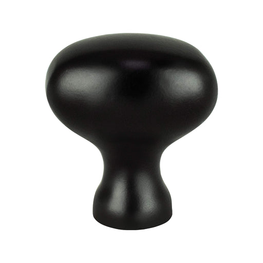 Berenson 0930-1055-P Transitional Advantage Three Matte Black Oval Knob - KnobDepot