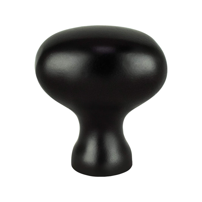 Berenson 0930-1055-P Transitional Advantage Three Matte Black Oval Knob - KnobDepot