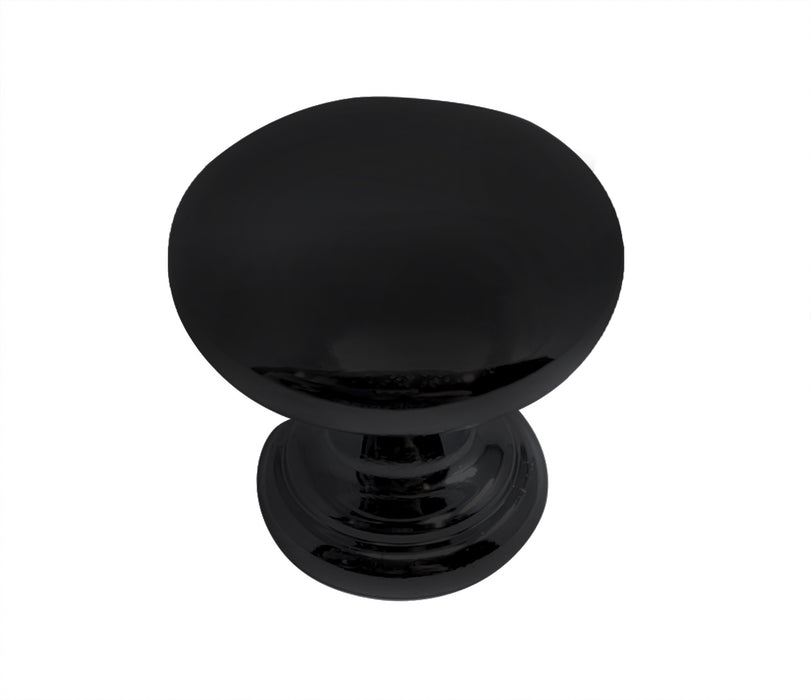 Laurey 12120 1" Mushroom Knob with Ring Base - Summerland - Matte Black