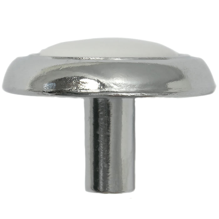 Laurey 15427 1 1/4" First Family Knob - Chrome & White