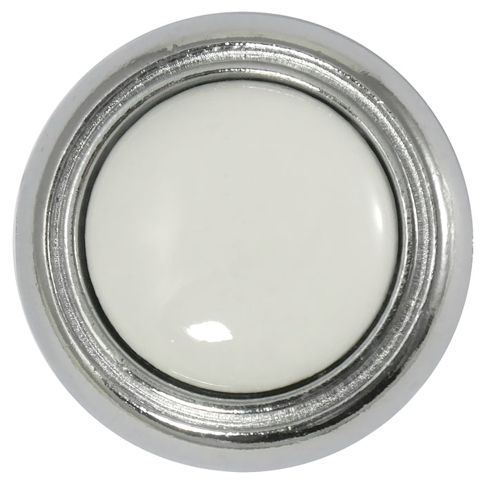 Laurey 15427 1 1/4" First Family Knob - Chrome & White