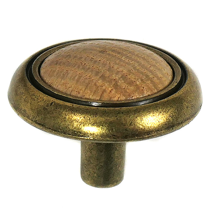 Laurey 15436 1 1/4" First Family Knob-Oak-Light Brass