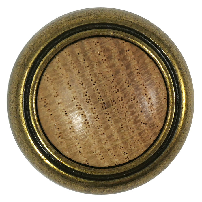Laurey 15436 1 1/4" First Family Knob-Oak-Light Brass