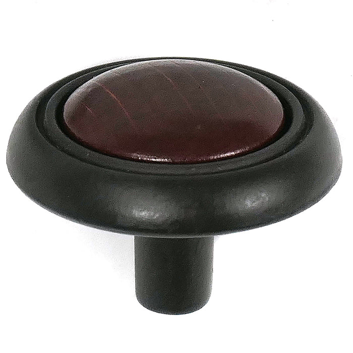 Laurey 15463 1 1/4" First Family Knob-Oil Rubbed Bronze w/Cherry Insert