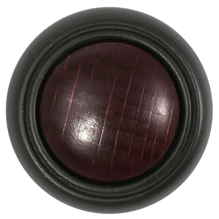 Laurey 15463 1 1/4" First Family Knob-Oil Rubbed Bronze w/Cherry Insert
