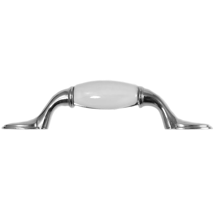 Laurey 15527 3" First Family Pull - Chrome & White