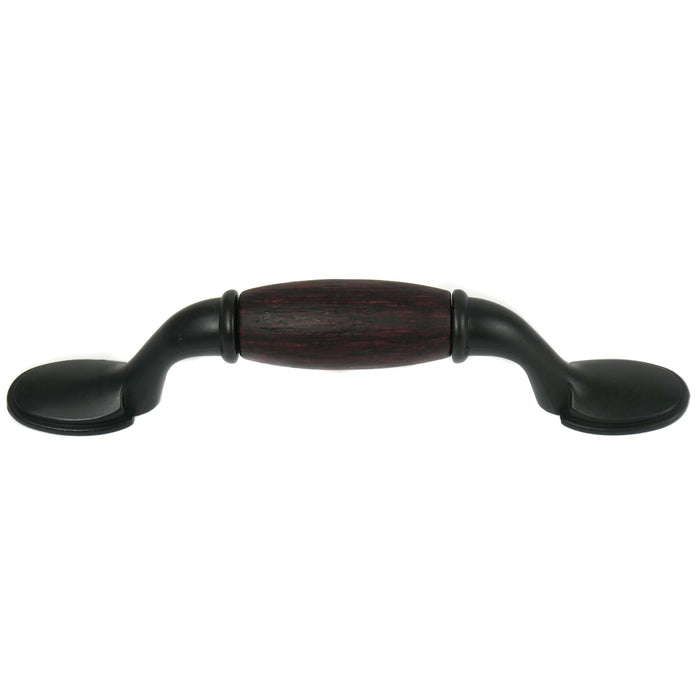 Laurey 15563 3" First Family Pull - Oil Rubbed Bronze w/ Cherry Insert