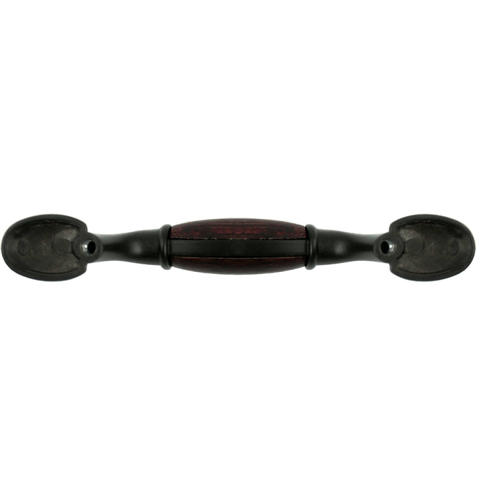 Laurey 15563 3" First Family Pull - Oil Rubbed Bronze w/ Cherry Insert