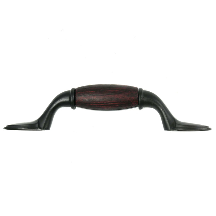 Laurey 15563 3" First Family Pull - Oil Rubbed Bronze w/ Cherry Insert