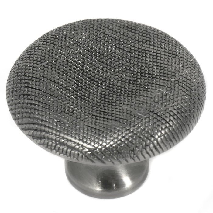 MNG Hardware 16621 1 1/2" Vanilla Thumbprint Knob - Satin Antique Nickel