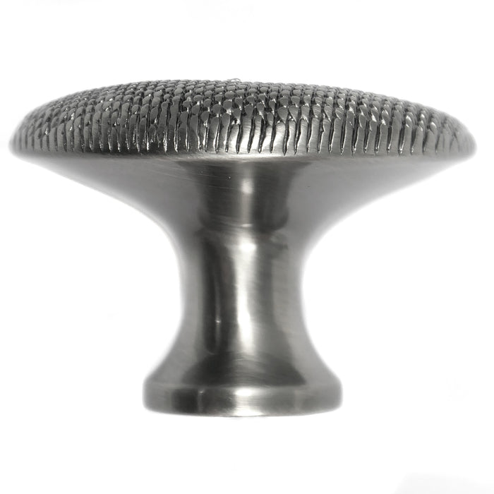 MNG Hardware 16621 1 1/2" Vanilla Thumbprint Knob - Satin Antique Nickel