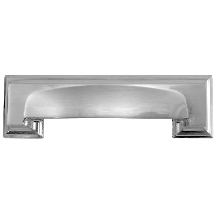 MNG Hardware 17528 3"/96mm Cup Pull - Park Avenue - Satin Nickel