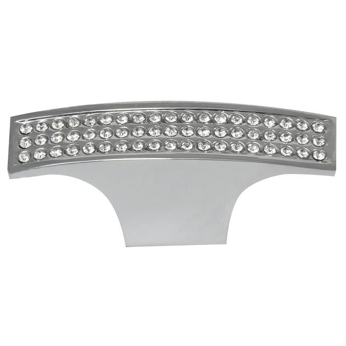 MNG Hardware 18126 Bellagio Long Knob - Polished Chrome/Crystal