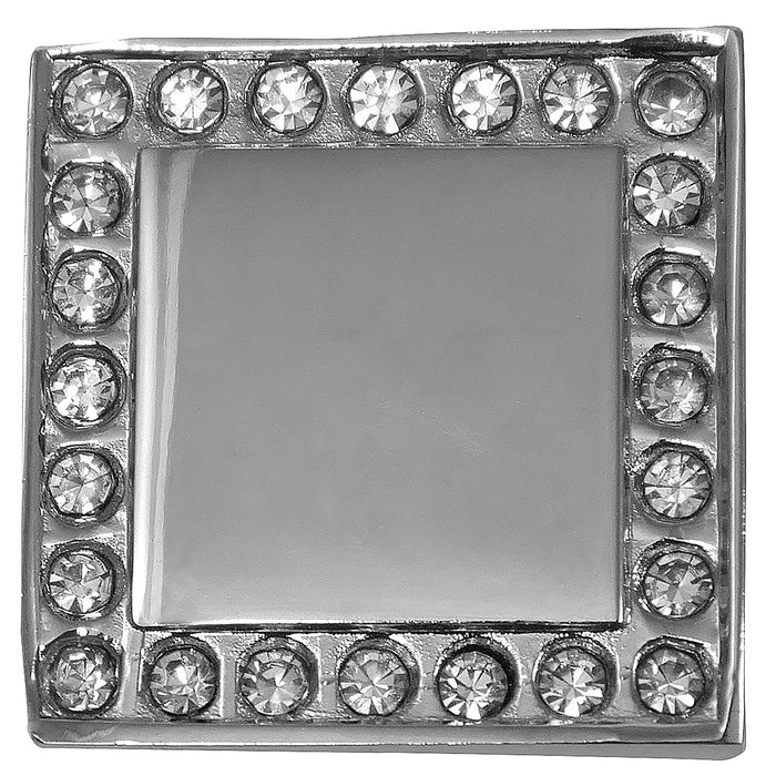 MNG Hardware 18426 Bellagio Square Knob - Polished Chrome/Crystal