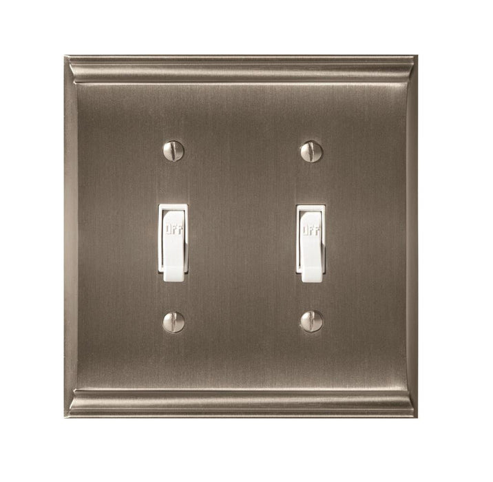 Amerock 1906895 Candler 2 Toggle Satin Nickel Wall Plate