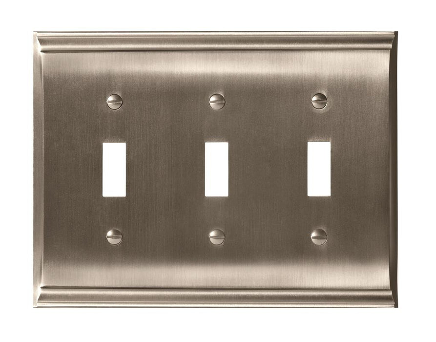 Amerock 1906896 Candler 3 Toggle Satin Nickel Wall Plate
