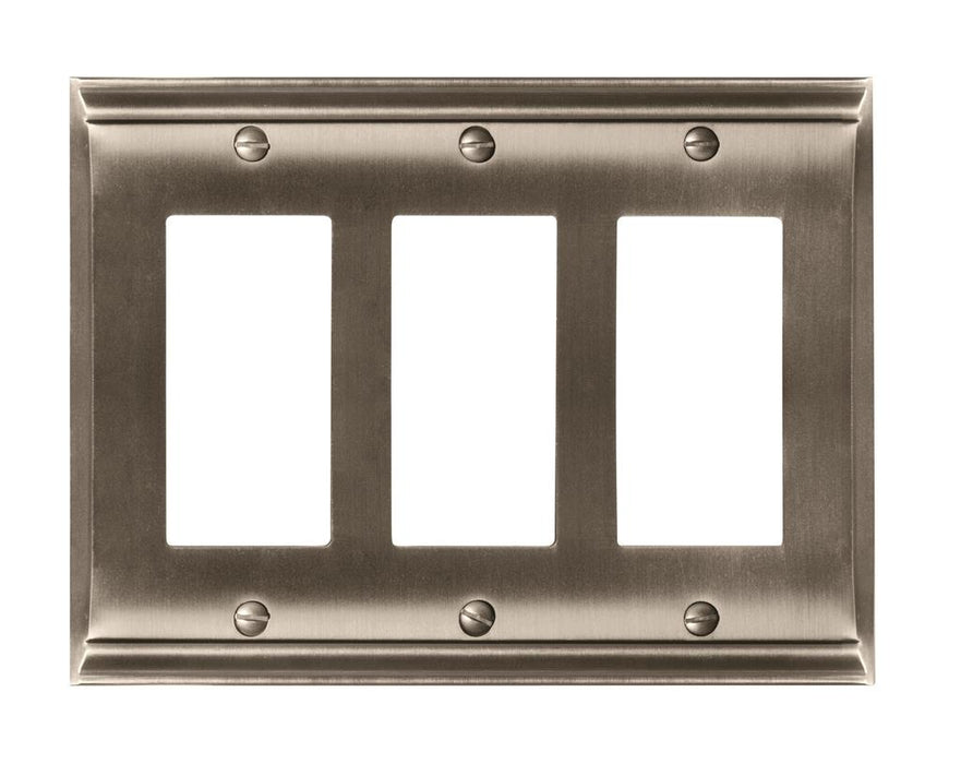 Amerock 1906900 Candler 3 Rocker Satin Nickel Wall Plate