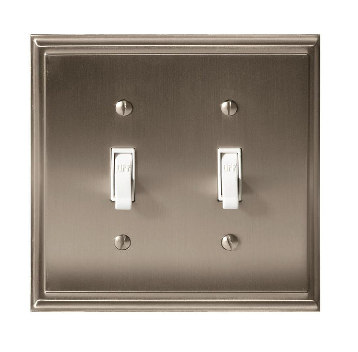 Amerock 1906959 Mulholland 2 Toggle Satin Nickel Wall Plate