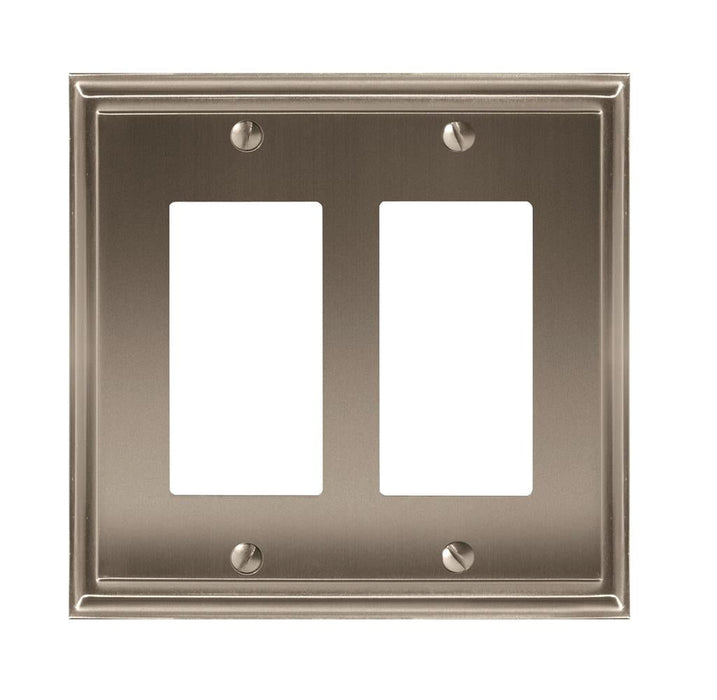 Amerock 1906963 Mulholland 2 Rocker Satin Nickel Wall Plate