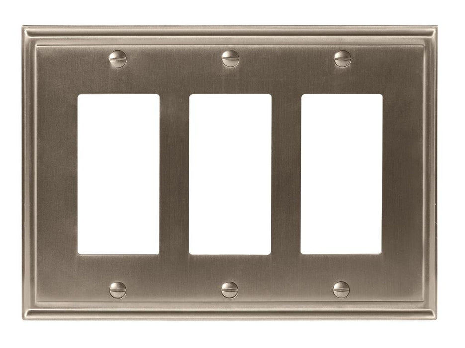 Amerock 1906964 Mulholland 3 Rocker Satin Nickel Wall Plate