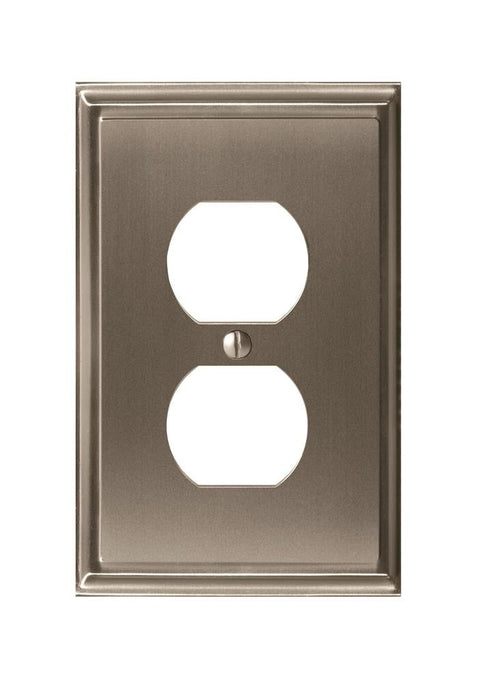 Amerock 1906966 Mulholland 1 Gang Satin Nickel Wall Plate