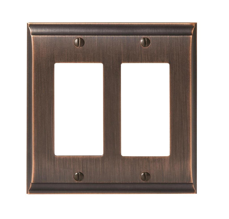 Amerock 1906991 Candler 2 Rocker Oil-Rubbed Bronze Wall Plate