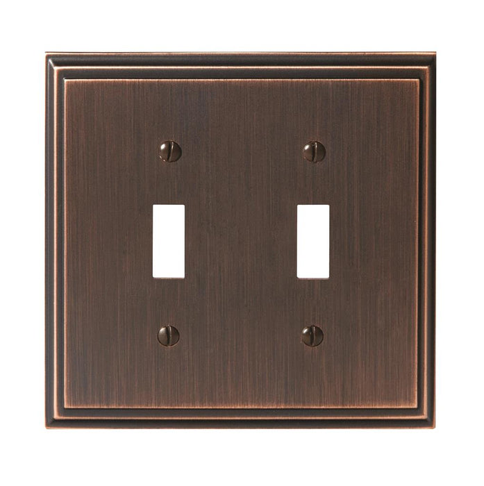 Amerock 1907001 Mulholland 2 Toggle Oil-Rubbed Bronze Wall Plate