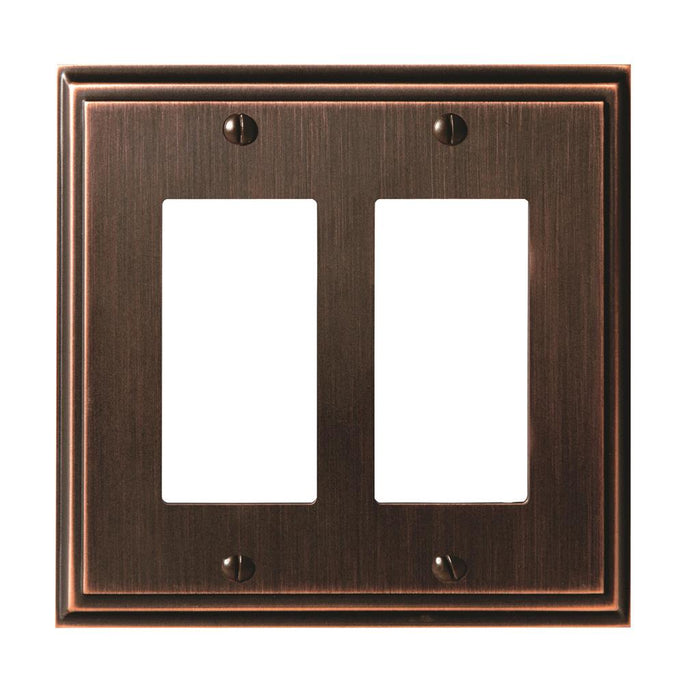 Amerock 1907005 Mulholland 2 Rocker Oil-Rubbed Bronze Wall Plate