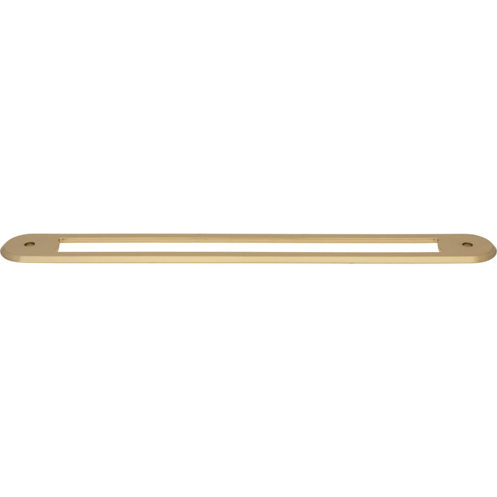 Top Knobs TK3358HB Brockwell 12" Center to Center Pull Backplate Honey Bronze - KnobDepot