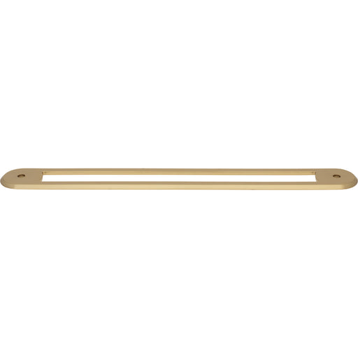 Top Knobs TK3359HB Brockwell 18" Center to Center Pull Backplate Honey Bronze - KnobDepot