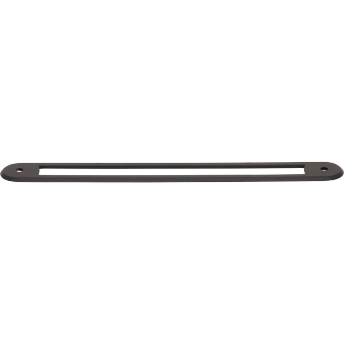 Top Knobs TK3355BLK Brockwell 7 9/16" Center to Center Pull Backplate Flat Black - KnobDepot