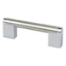 Berenson 2178-9BPN26-P Studio Remix 96mm CC Brushed Nickel and Polished Chrome Pull - KnobDepot
