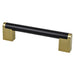 Berenson 2187-955MDB-P Studio Remix 128mm CC Matte Black and Modern Brushed Gold Pull - KnobDepot