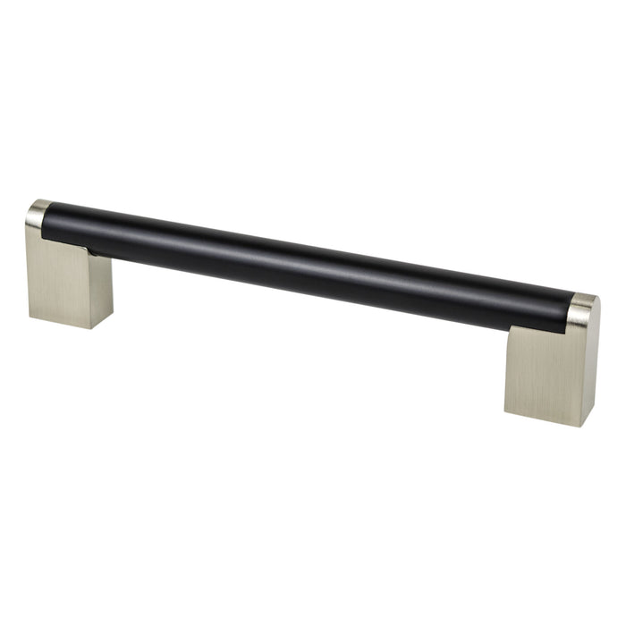 Berenson 2189-955BPN-P Studio Remix 160mm CC Matte Black and Brushed Nickel Pull - KnobDepot
