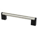 Berenson 2190-9BPN55-P Studio Remix 160mm CC Brushed Nickel and Matte Black Pull - KnobDepot