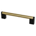 Berenson 2191-9MDB55-P Studio Remix 160mm CC Modern Brushed Gold and Matte Black Pull - KnobDepot
