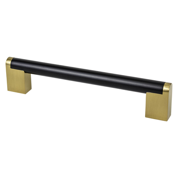Berenson 2192-955MDB-P Studio Remix 160mm CC Matte Black and Modern Brushed Gold Pull - KnobDepot