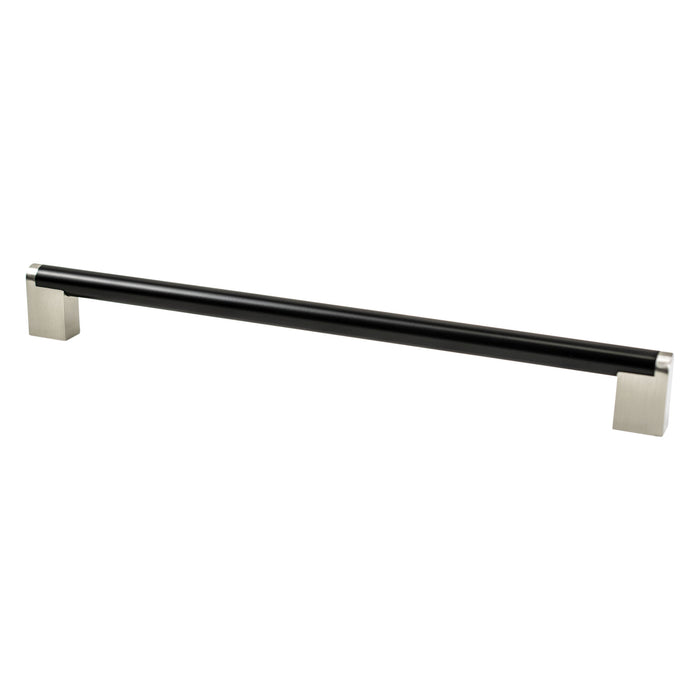 Berenson 2199-955BPN-P Studio Remix 12in (305mm) CC Matte Black and Brushed Nickel Appliance Pull