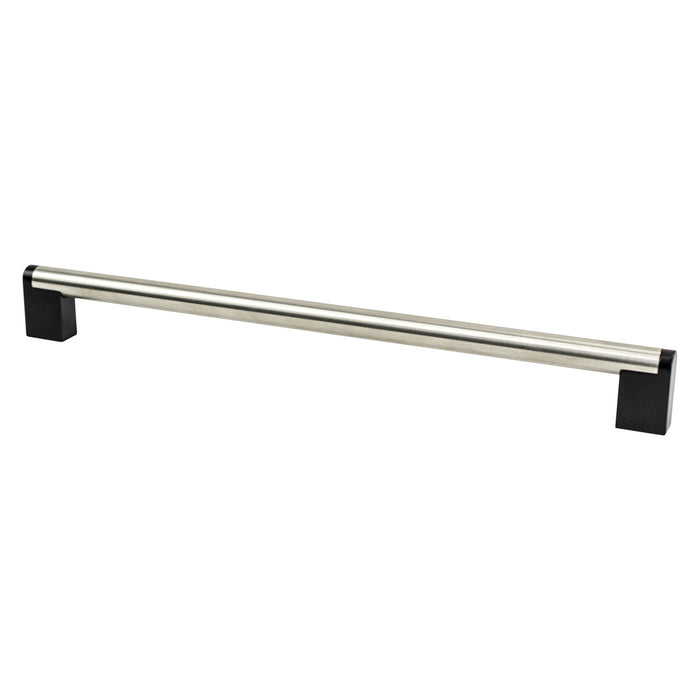 Berenson 2200-9BPN55-P Studio Remix 12in (305mm) CC Brushed Nickel and Matte Black Appliance Pull