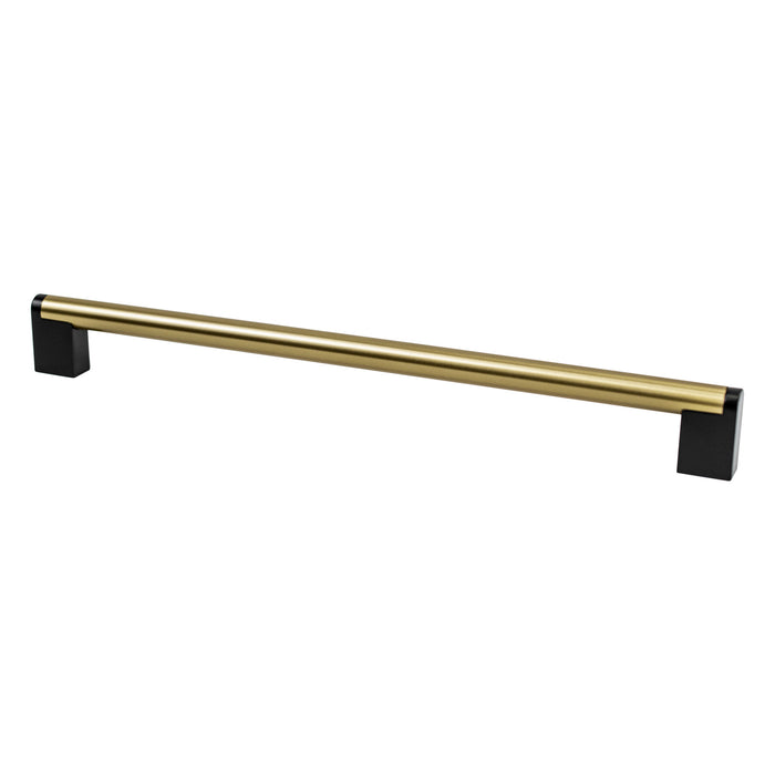 Berenson 2201-9MDB55-P Studio Remix 12in (305mm) CC Modern Brushed Gold and Matte Black Appliance Pull