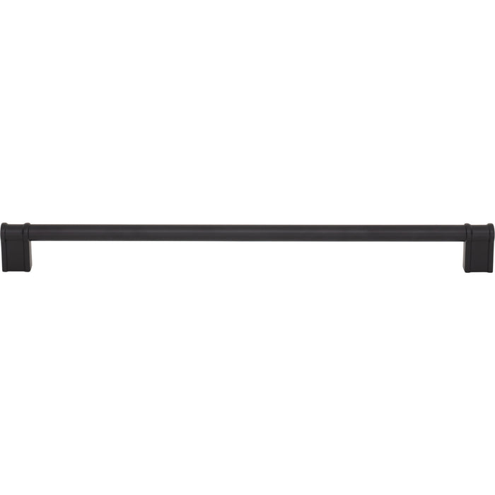 Top Knobs TK3387BLK Newburn 12" Center to Center Bar Pull Flat Black - KnobDepot