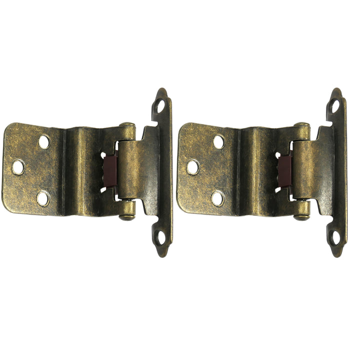 Laurey 28605 3/8" Inset Self-Closing Hinge - Antique Brass