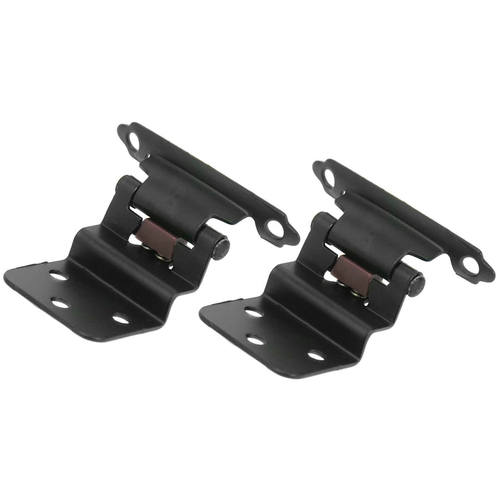 Laurey 28620 3/8" Inset Self-Closing Hinge - Matte Black