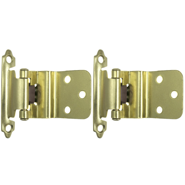 Laurey 28637 3/8" Inset Self-Closing Hinge - Polished Brass