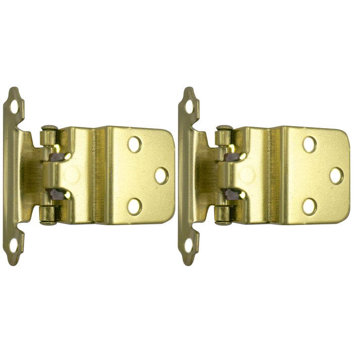 Laurey 28637 3/8" Inset Self-Closing Hinge - Polished Brass